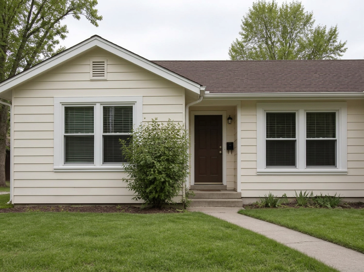 The same house with rotted wood replaced and a smooth fresh coat of paint